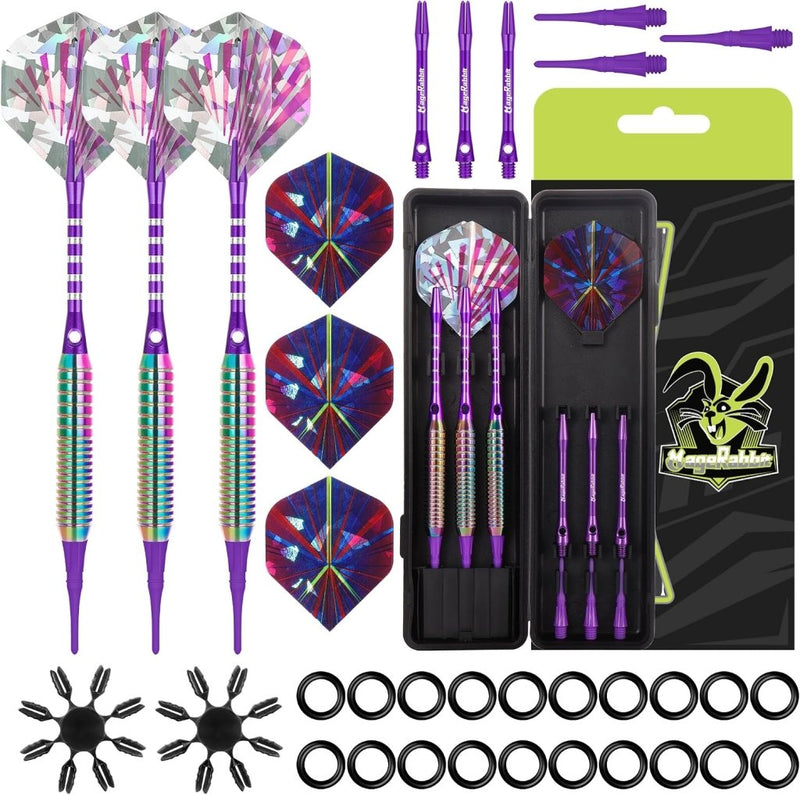 Laad afbeelding in Galerijviewer, Softtip dartpijlen 3 stuks 18 gram met aluminium shafts en reserveflights – elektronische darts – dartaccessoires - happygetfit.com
