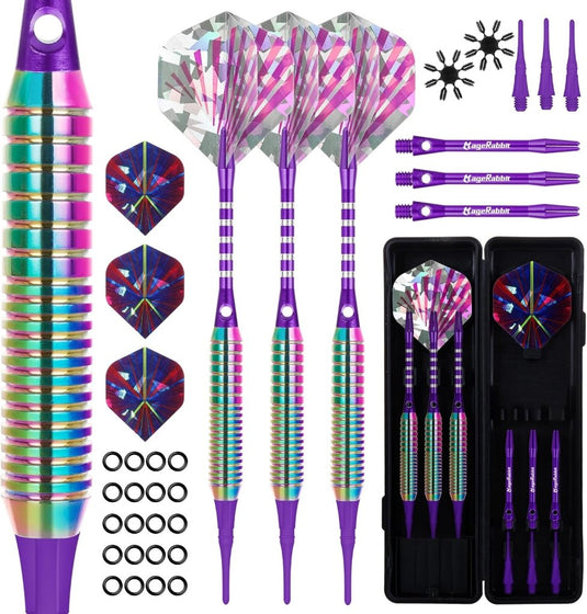 Softtip dartpijlen 3 stuks 18 gram met aluminium shafts en reserveflights – elektronische darts – dartaccessoires - happygetfit.com