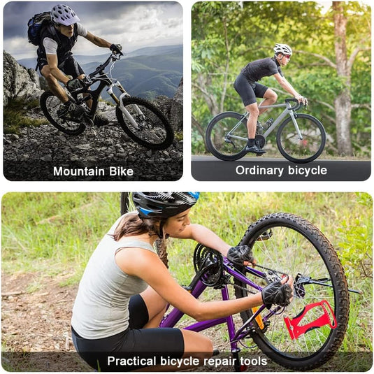 spaakspanningmeter, fietsspaken tensiemeter kalibratiegereedschap fietsreparatiegereedschap met 2 spaaksleutels precies voor fietsbandspaken fabricage of correctie (Rood) - happygetfit.com