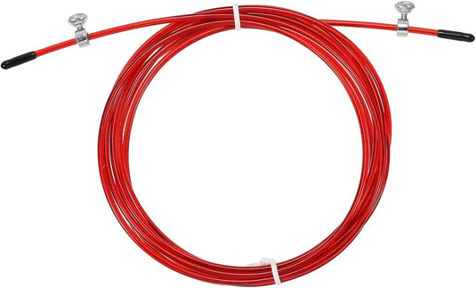 Speed jump rope vervangingskabel 3 meter x 2,5 mm rood – springtouw kabel – fitness accessoires - happygetfit.com