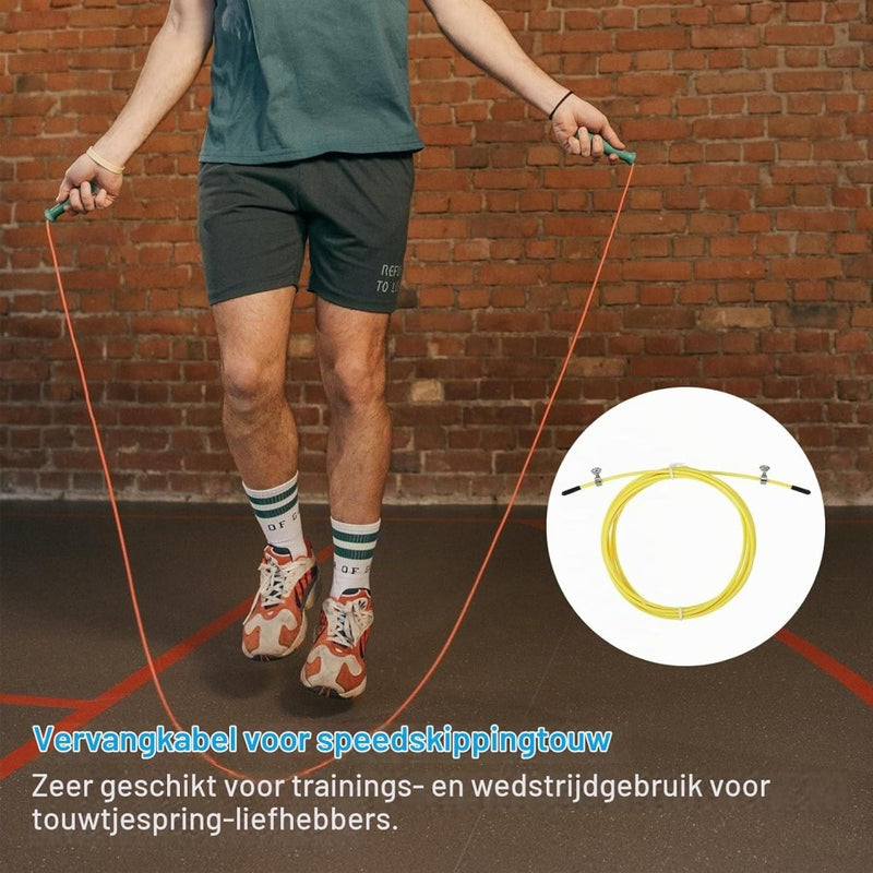 Laden Sie das Bild in Galerie -Viewer, Speed jump rope vervangingskabel 3 meter x 2,5 mm rood – springtouw kabel – fitness accessoires - happygetfit.com
