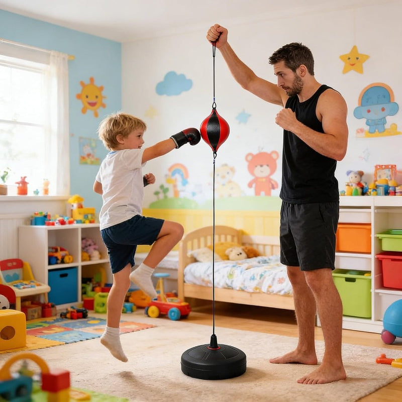 Laden Sie das Bild in Galerie -Viewer, Speed Punch Bag, Leather Speed Ball, Hanging Boxing Punching Ball, Boksballen voor Gym MMA Boksen Sport Punch Bag Volwassen, Double End Boksen Punchingball, Training Speedball Set - happygetfit.com
