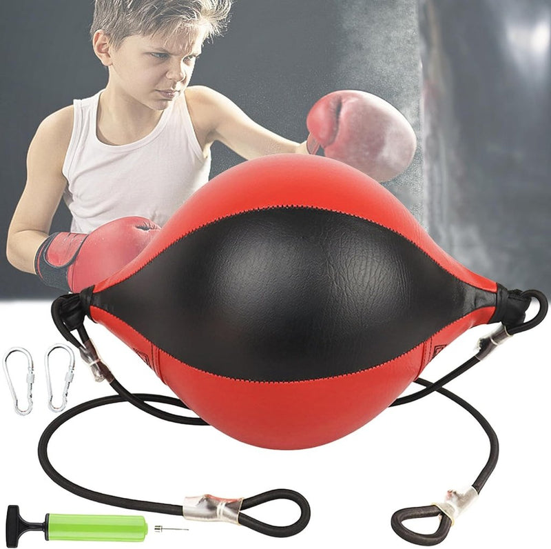 Laden Sie das Bild in Galerie -Viewer, Speed Punch Bag, Leather Speed Ball, Hanging Boxing Punching Ball, Boksballen voor Gym MMA Boksen Sport Punch Bag Volwassen, Double End Boksen Punchingball, Training Speedball Set - happygetfit.com
