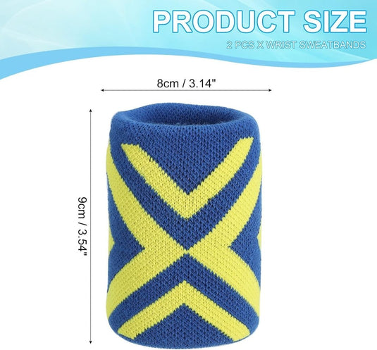 Sport polszweetbanden 2 stuks voor dames en heren – absorberende polsbandjes – fitness accessoires - happygetfit.com