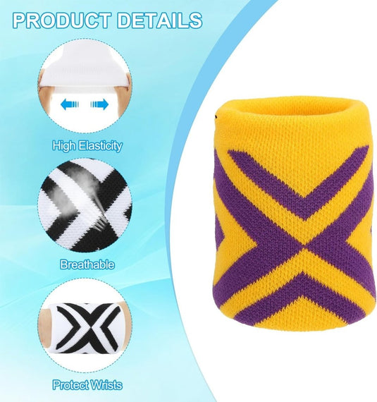 Sport polszweetbanden 2 stuks voor dames en heren – absorberende polsbandjes – fitness accessoires - happygetfit.com