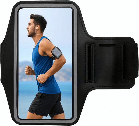 Sportarmband Telefoon Hardlopen – Universele Smartphone Armband tot 6,5 Inch – Touchscreen – Fitness Fietsen Joggen – Zwart - happygetfit.com