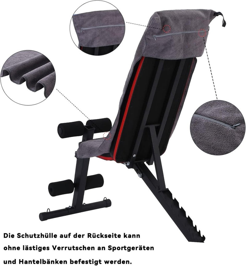 Laad afbeelding in Galerijviewer, 🧼 Sporthanddoek met ritsvak – hygiënisch, slim en altijd klaar voor je training 💪 - happygetfit.com
