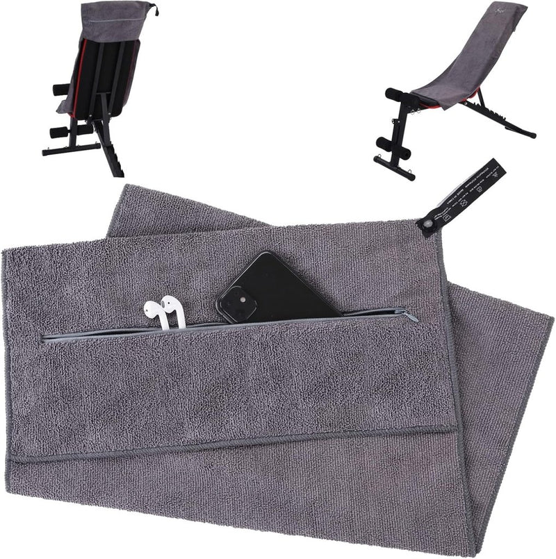 Laad afbeelding in Galerijviewer, 🧼 Sporthanddoek met ritsvak – hygiënisch, slim en altijd klaar voor je training 💪 - happygetfit.com
