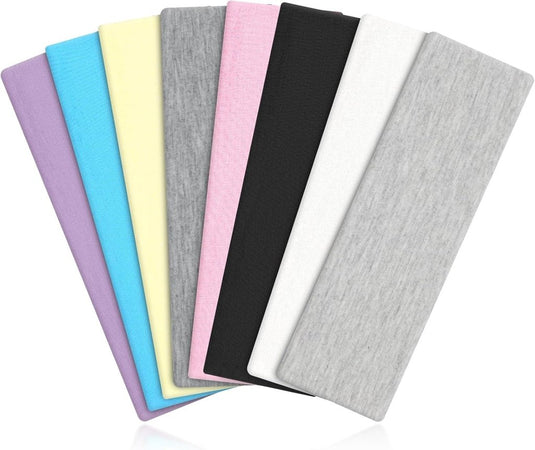 Sporthoofdbanden 8 stuks van elastisch polyester met antislip pasvorm voor hardlopen yoga en fitness – zweetabsorberende haarbanden – sportbandana - happygetfit.com