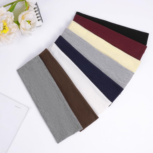 Sporthoofdbanden 8 stuks van elastisch polyester met antislip pasvorm voor hardlopen yoga en fitness – zweetabsorberende haarbanden – sportbandana - happygetfit.com