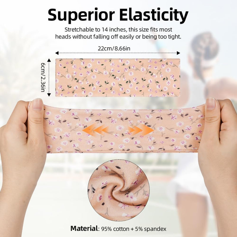 Bild im Galerie-Viewer laden, Sporthoofdbanden 8 stuks van elastisch polyester met antislip pasvorm voor hardlopen yoga en fitness – zweetabsorberende haarbanden – sportbandana - happygetfit.com
