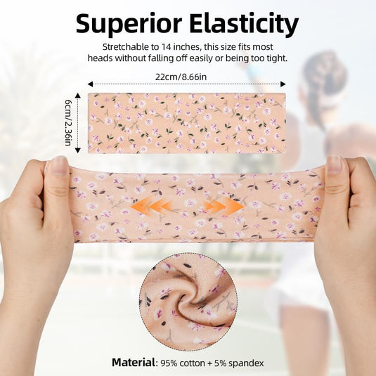 Sporthoofdbanden 8 stuks van elastisch polyester met antislip pasvorm voor hardlopen yoga en fitness – zweetabsorberende haarbanden – sportbandana - happygetfit.com