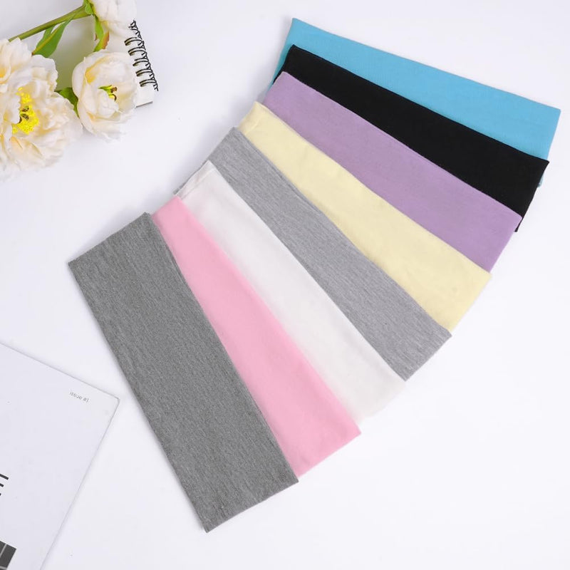 Bild im Galerie-Viewer laden, Sporthoofdbanden 8 stuks van elastisch polyester met antislip pasvorm voor hardlopen yoga en fitness – zweetabsorberende haarbanden – sportbandana - happygetfit.com
