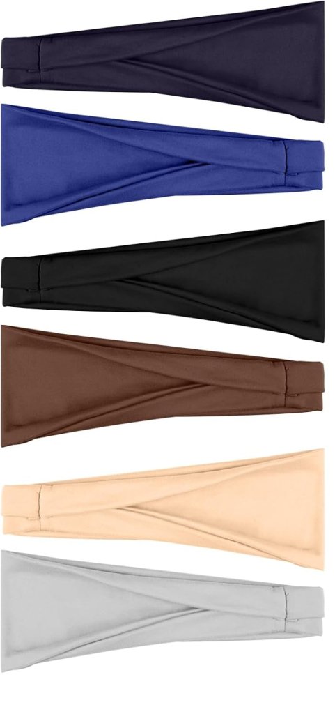 Bild im Galerie-Viewer laden, Sporthoofdbanden dames 6 stuks van elastisch katoen en polyester met zweetabsorberende stof voor yoga en hardlopen – fitnesshaarbanden – zweetbanden - happygetfit.com
