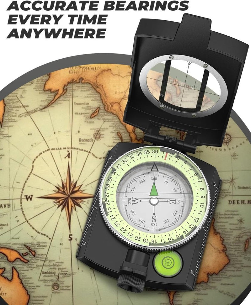 Laad afbeelding in Galerijviewer, Sportneer Kompas Wandelen Kompas Navigatie, Waterdicht Schokbestendig Militair Kompas Voor Wandelen Klimmen Fietsen Verkennen Geologie Outdoor Activiteiten - happygetfit.com
