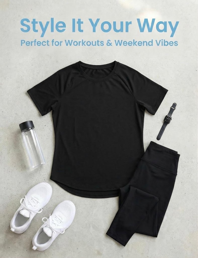 Laad afbeelding in Galerijviewer, Sportshirt dames met ronde hals en raglanmouwen van sneldrogende stretchstof – hardloopshirt – trainingskleding - happygetfit.com
