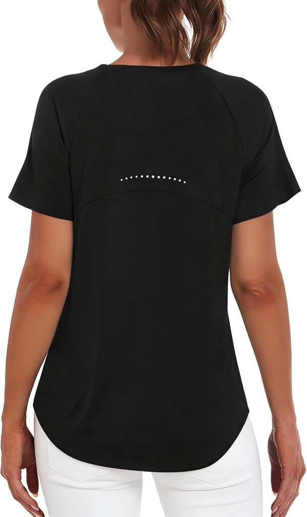 Laad afbeelding in Galerijviewer, Sportshirt dames met ronde hals en raglanmouwen van sneldrogende stretchstof – hardloopshirt – trainingskleding - happygetfit.com
