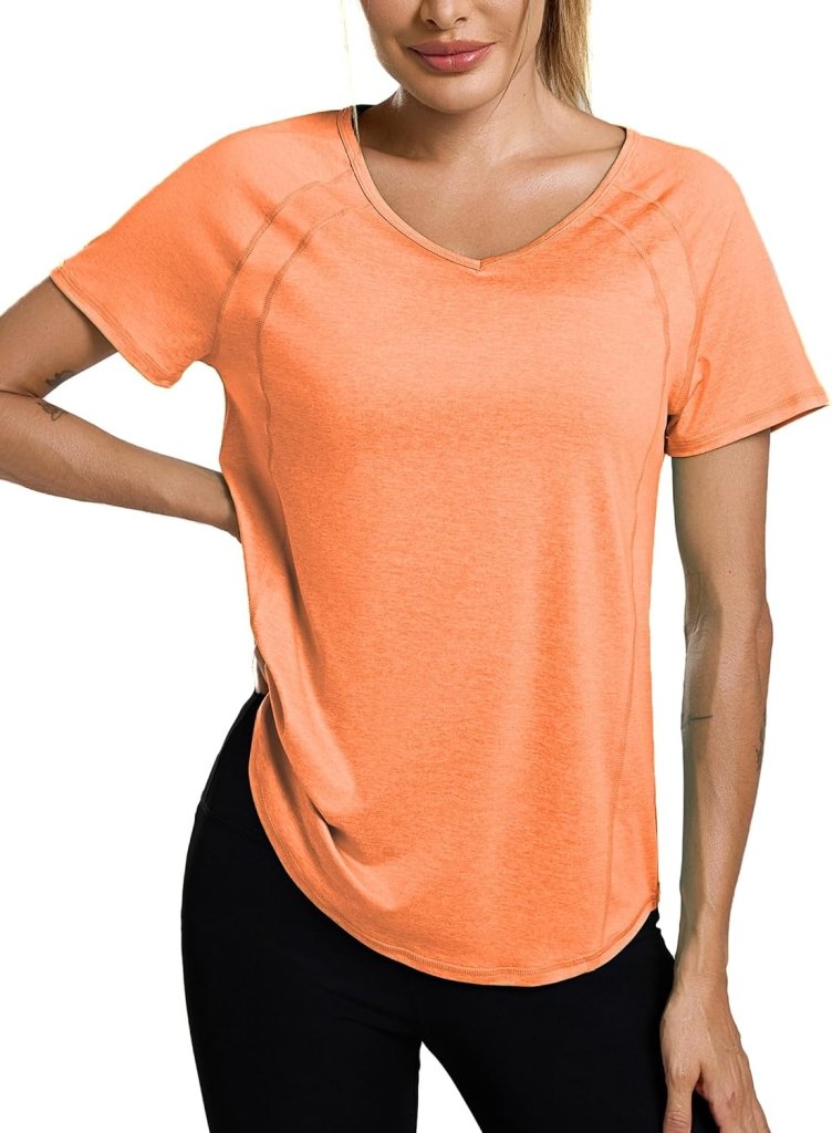 Laden Sie das Bild in Galerie -Viewer, Sportshirt dames met V-hals en korte mouwen van ademende sneldrogende stof – fitnessshirt – yogakleding - happygetfit.com
