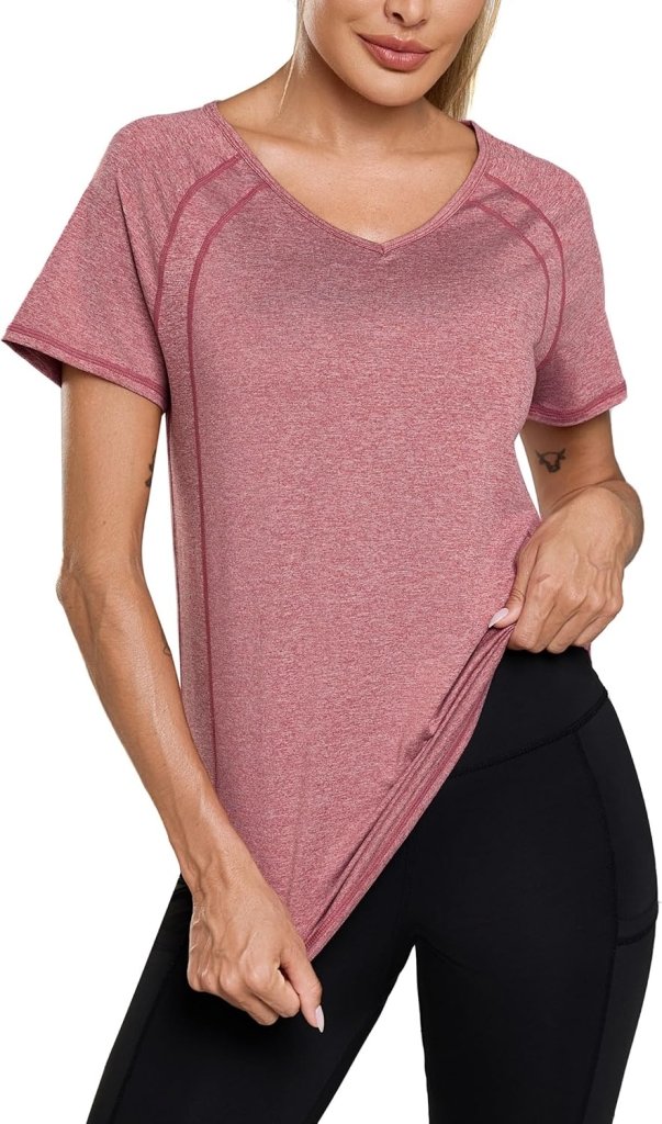 Laden Sie das Bild in Galerie -Viewer, Sportshirt dames met V-hals en korte mouwen van ademende sneldrogende stof – fitnessshirt – yogakleding - happygetfit.com
