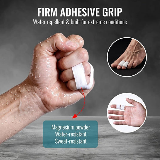Sporttape 3 rollen 1,5 cm x 10 meter van ademend katoen voor vingers en gewrichten – kinesiotape – vingerbescherming - happygetfit.com