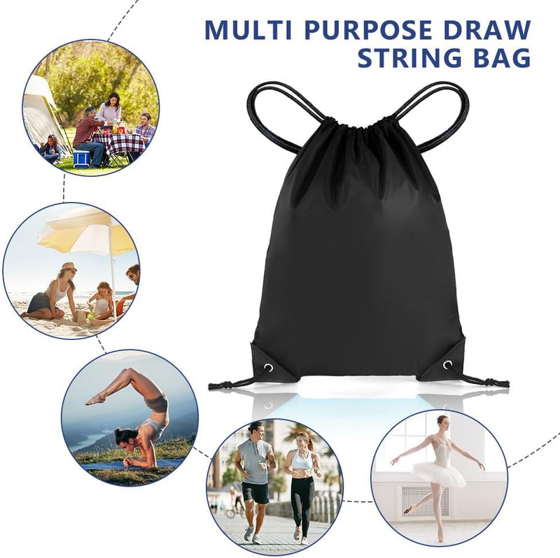 Bild im Galerie-Viewer laden, Sporttas met trekkoord 33 x 42 cm van lichtgewicht polyester met verstelbare schouderkoorden – gymtas – zwemtas - happygetfit.com
