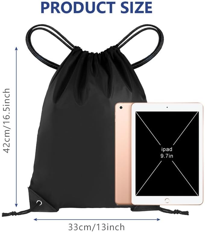 Bild im Galerie-Viewer laden, Sporttas met trekkoord 33 x 42 cm van lichtgewicht polyester met verstelbare schouderkoorden – gymtas – zwemtas - happygetfit.com
