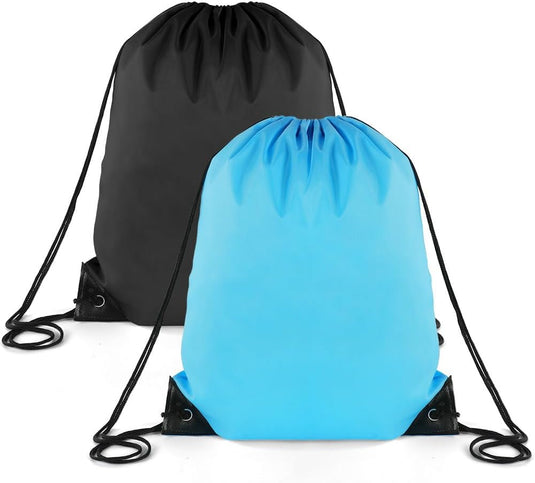 Sporttas met trekkoord 33 x 42 cm van lichtgewicht polyester met verstelbare schouderkoorden – gymtas – zwemtas - happygetfit.com