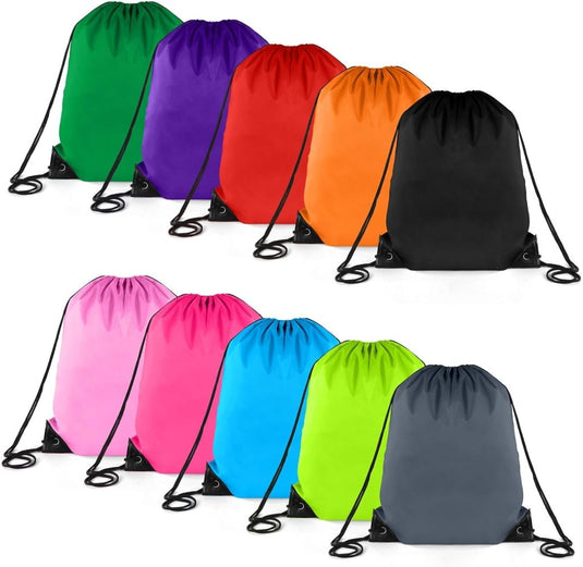Sporttas met trekkoord 33 x 42 cm van lichtgewicht polyester met verstelbare schouderkoorden – gymtas – zwemtas - happygetfit.com