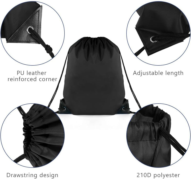 Bild im Galerie-Viewer laden, Sporttas met trekkoord 33 x 42 cm van lichtgewicht polyester met verstelbare schouderkoorden – gymtas – zwemtas - happygetfit.com
