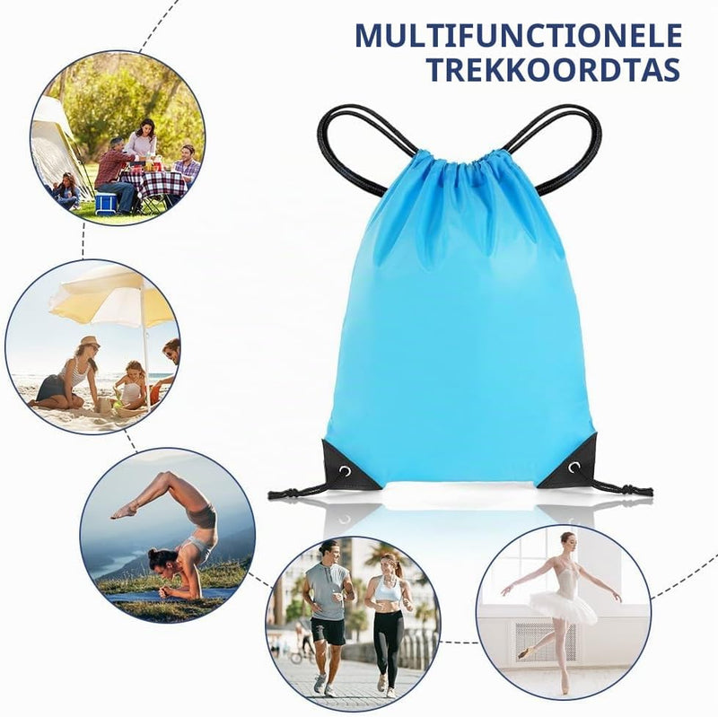 Bild im Galerie-Viewer laden, Sporttas met trekkoord 33 x 42 cm van lichtgewicht polyester met verstelbare schouderkoorden – gymtas – zwemtas - happygetfit.com
