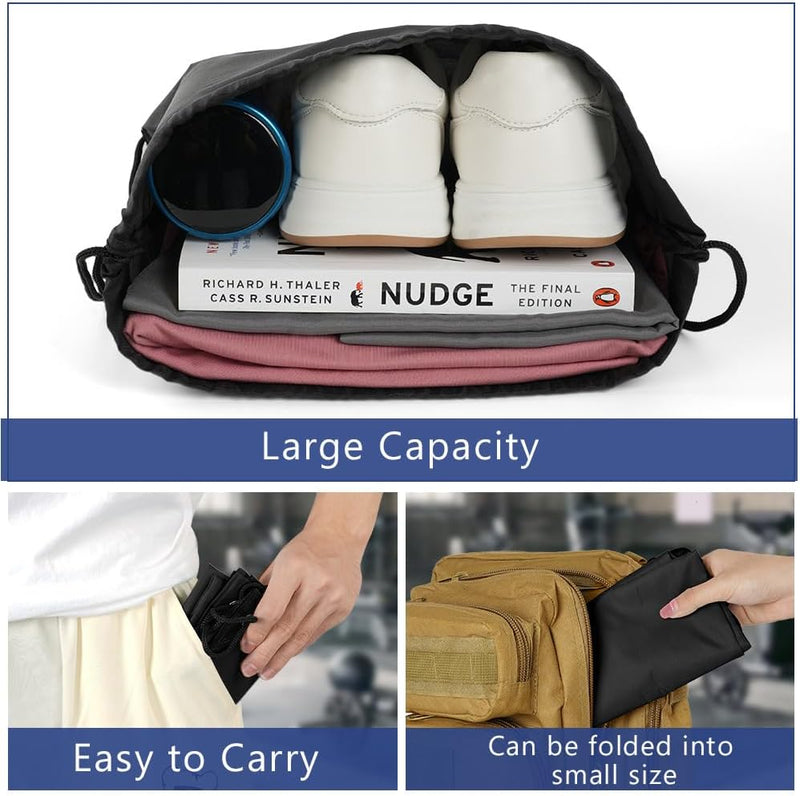 Bild im Galerie-Viewer laden, Sporttas met trekkoord 33 x 42 cm van lichtgewicht polyester met verstelbare schouderkoorden – gymtas – zwemtas - happygetfit.com
