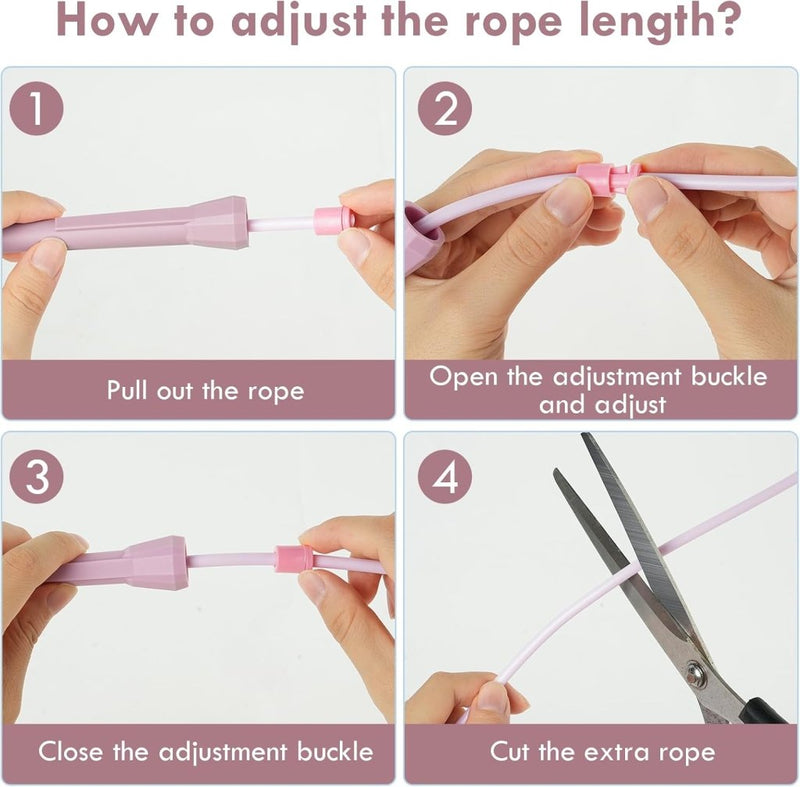 Bild im Galerie-Viewer laden, Springtouwen 4 stuks verstelbaar tot 280 cm met antislip handgrepen voor fitness en conditietraining – speedrope – touwspringen - happygetfit.com
