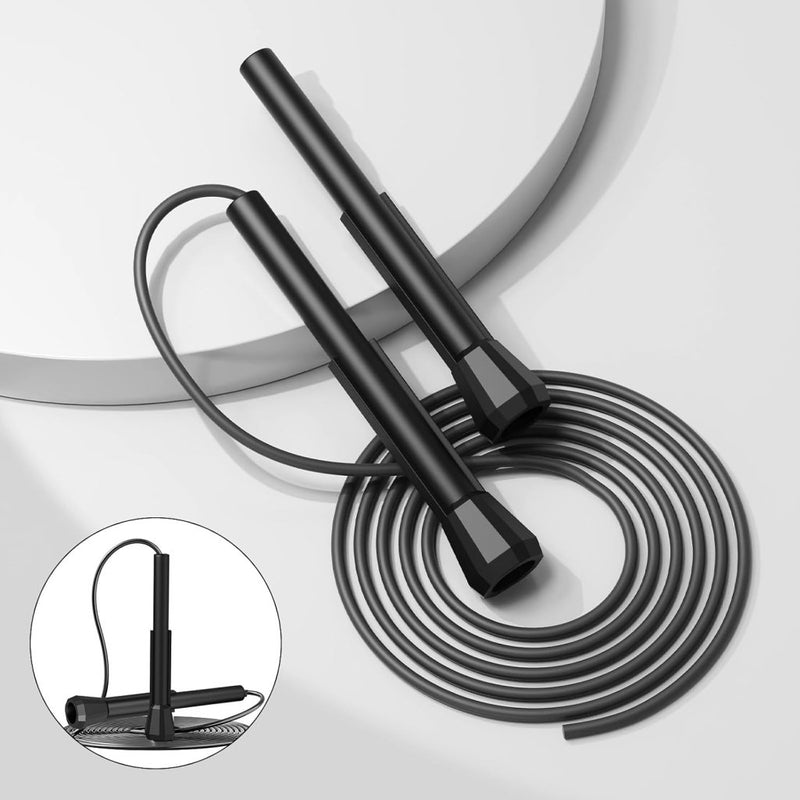 Bild im Galerie-Viewer laden, Springtouwen 4 stuks verstelbaar tot 280 cm met antislip handgrepen voor fitness en conditietraining – speedrope – touwspringen - happygetfit.com
