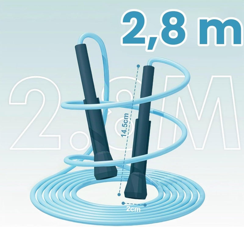 Bild im Galerie-Viewer laden, Springtouwen 4 stuks verstelbaar tot 280 cm met antislip handgrepen voor fitness en conditietraining – speedrope – touwspringen - happygetfit.com
