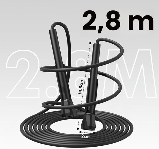 Springtouwen 4 stuks verstelbaar tot 280 cm met antislip handgrepen voor fitness en conditietraining – speedrope – touwspringen - happygetfit.com
