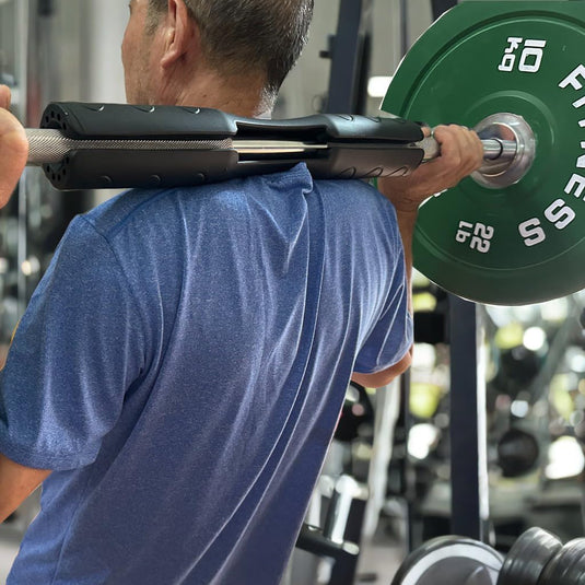Squat pad siliconen voor halterstang zwart - happygetfit.com