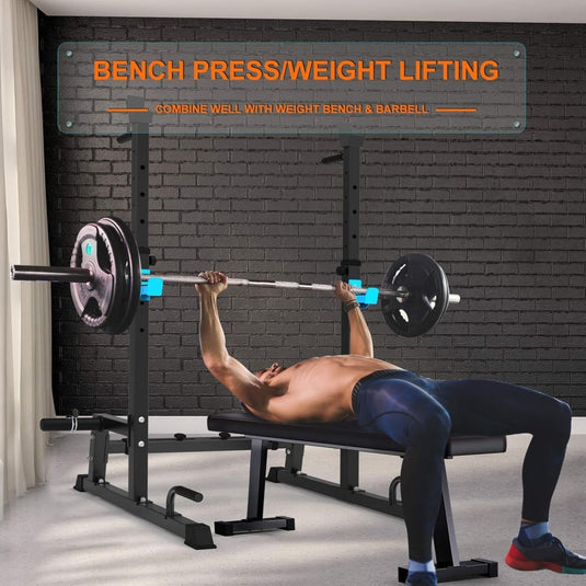 🏋️‍♂️ Squat rack voor thuis – compact, verstelbaar en multifunctioneel trainen - happygetfit.com