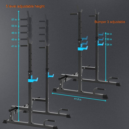 🏋️‍♂️ Squat rack voor thuis – compact, verstelbaar en multifunctioneel trainen - happygetfit.com