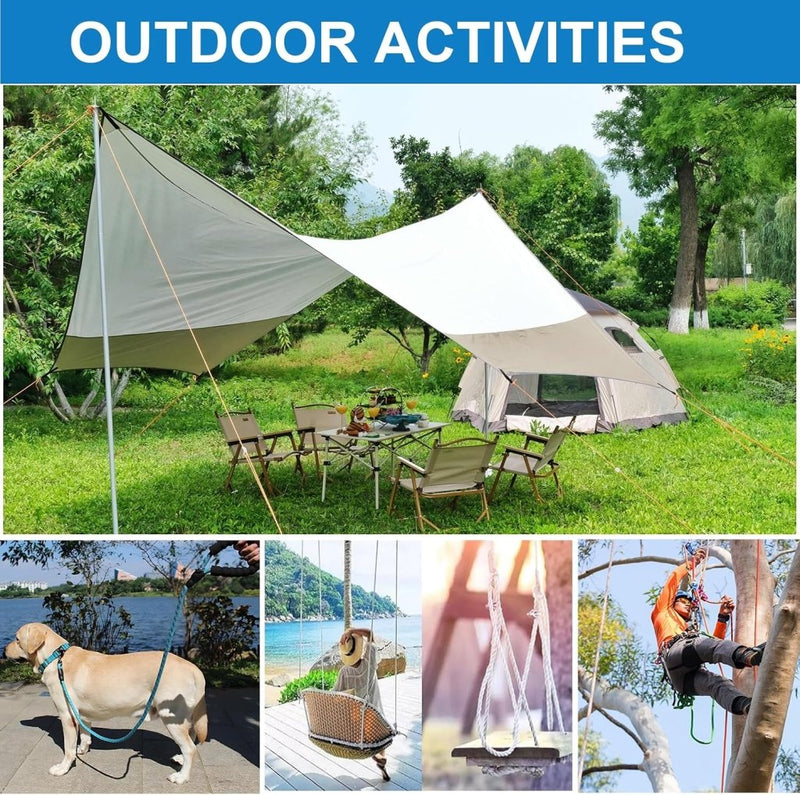 Laad afbeelding in Galerijviewer, Statisch outdoor touw 10 m x 10 mm – sterk nylon touw voor camping, survival en buitengebruik - happygetfit.com
