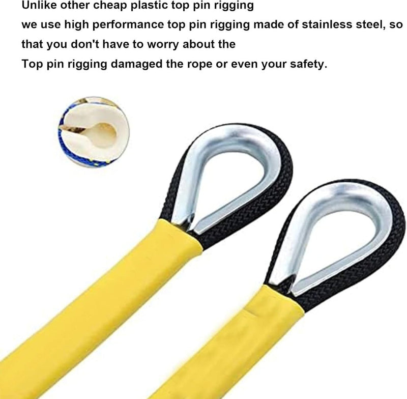 Laad afbeelding in Galerijviewer, Statisch outdoor touw 10 m x 12 mm – nylon touw met 2 stalen haken voor camping en survival - happygetfit.com
