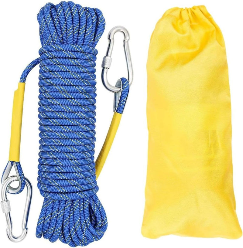 Laden Sie das Bild in Galerie -Viewer, Statisch outdoor touw 10 m x 8 mm – met 2 karabijnhaken voor camping en buitengebruik - happygetfit.com
