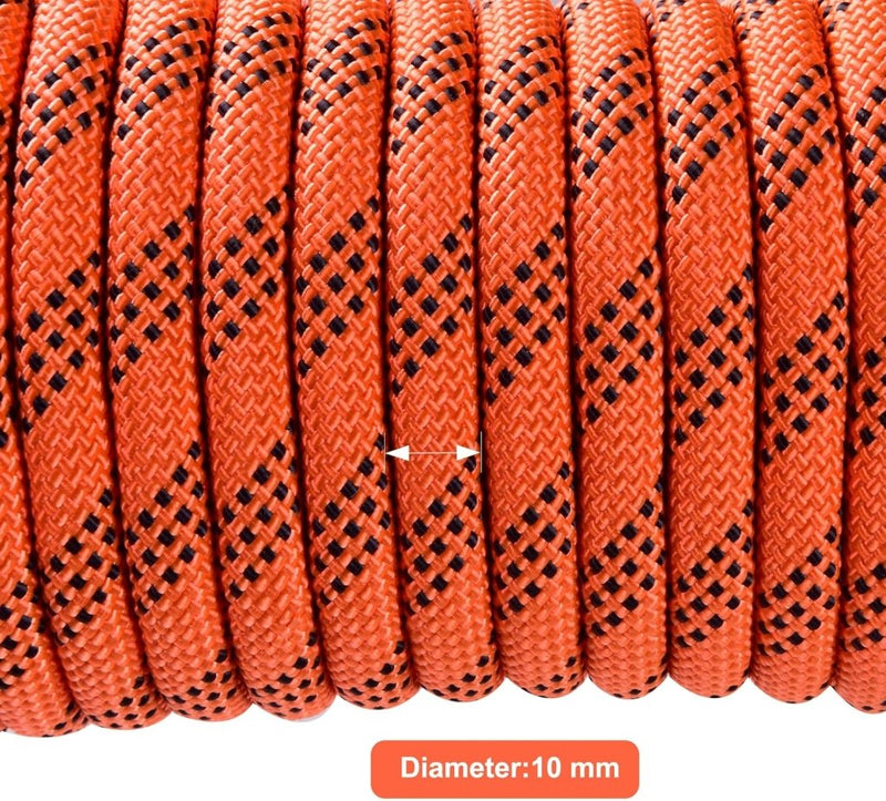 Laden Sie das Bild in Galerie -Viewer, Statisch outdoor touw 30 m x 10 mm – met 2 karabijnhaken voor camping en buitengebruik - happygetfit.com
