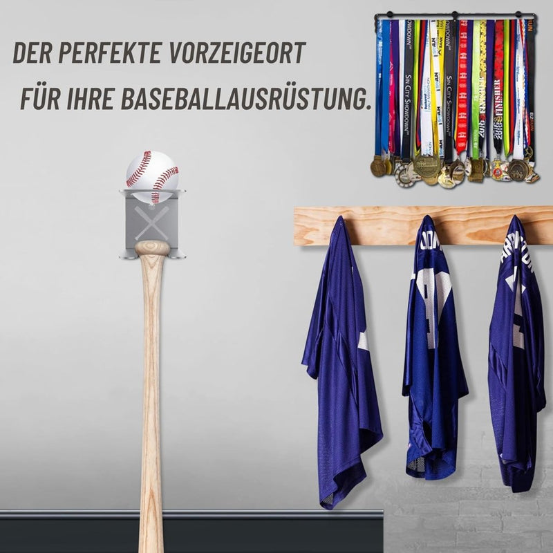 Load image into Gallery viewer, 🏆 Stijlvolle roestvrijstalen houder voor honkbalknuppels – strak, sterk en zonder gereedschap te monteren - happygetfit.com
