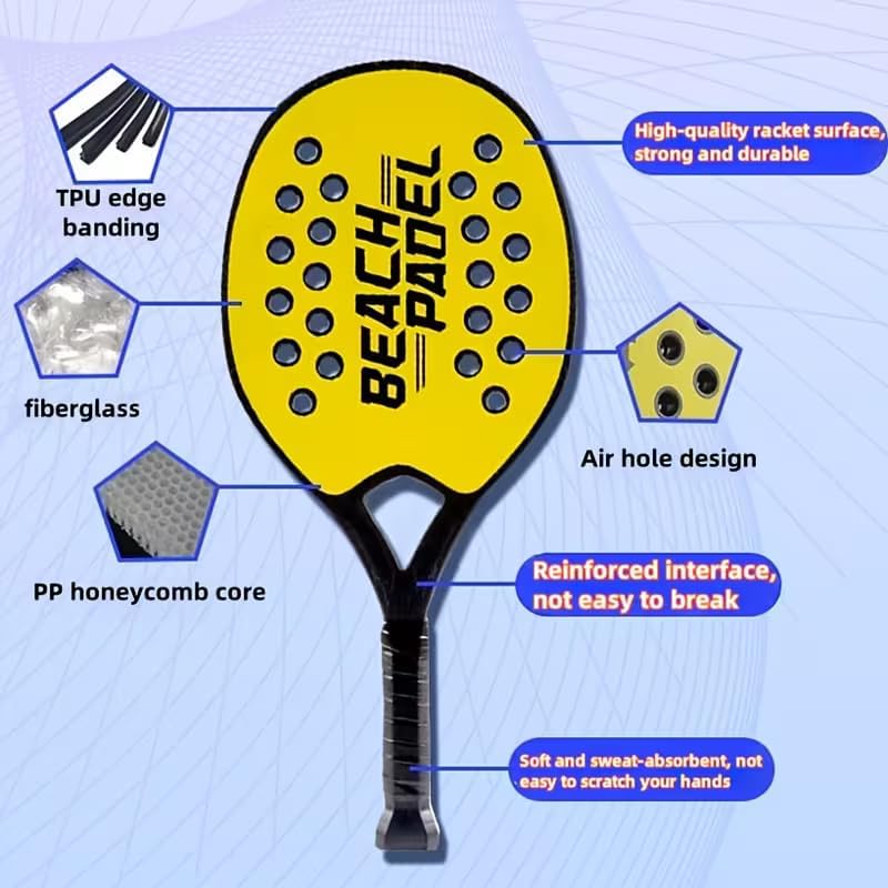 Laad afbeelding in Galerijviewer, Strandracket set met 2 rackets en zachte bal - happygetfit.com

