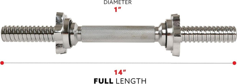 Load image into Gallery viewer, Sunny Health &amp; Fitness 36 cm chromen halterstangset, verstelbare halterstangen met stervergrendeling, geschikt voor 25 mm standaardplaten - STDBH-14 - happygetfit.com
