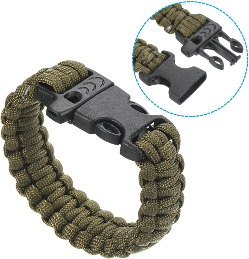 Laden Sie das Bild in Galerie -Viewer, Survival paracord armband 25 cm gevlochten met gesp – outdoor armband – camping accessoires - happygetfit.com
