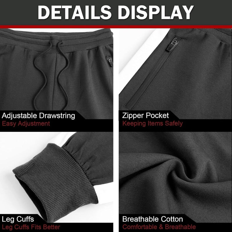 Laad afbeelding in Galerijviewer, Suwangi Joggingbroek voor heren, fitnesssportbroek, joggingbroek, sweatpants, strepen, slim fit, vrijetijdsbroek - happygetfit.com

