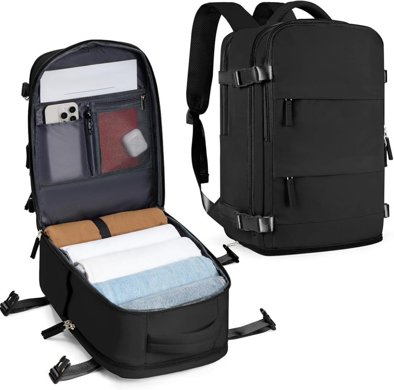 Load image into Gallery viewer, SZLX Grote Reisrugzak Voor Vrouwen,Draagbare Rugzak Voor Mannen,Wandelrugzak,Waterdichte Buitensportrugzak,Casual Daypack,Schooltas,14 duimlaptopcompartiment Met Schoencompartiment - happygetfit.com
