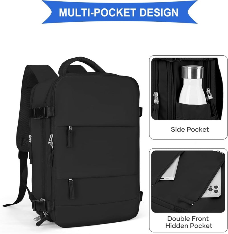 Load image into Gallery viewer, SZLX Grote Reisrugzak Voor Vrouwen,Draagbare Rugzak Voor Mannen,Wandelrugzak,Waterdichte Buitensportrugzak,Casual Daypack,Schooltas,14 duimlaptopcompartiment Met Schoencompartiment - happygetfit.com
