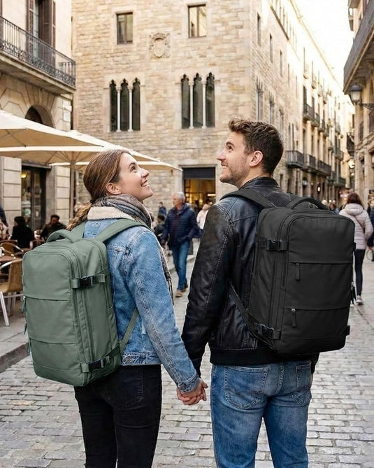 SZLX Grote Reisrugzak Voor Vrouwen,Draagbare Rugzak Voor Mannen,Wandelrugzak,Waterdichte Buitensportrugzak,Casual Daypack,Schooltas,14 duimlaptopcompartiment Met Schoencompartiment - happygetfit.com